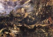 Peter Paul Rubens Stormy Landscape with Philemon und Baucis Sweden oil painting artist